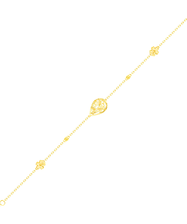 Paradise Light Weight Bracelet In 18k Yellow Gold