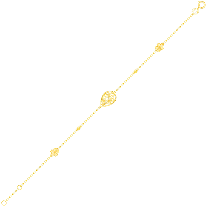 Paradise Light Weight Bracelet In 18k Yellow Gold