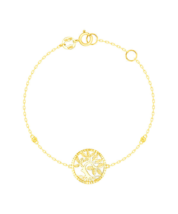 Paradise Light Weight Bracelet In 18k Yellow Gold