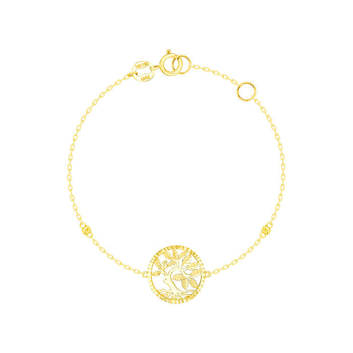 Paradise Light Weight Bracelet In 18k Yellow Gold