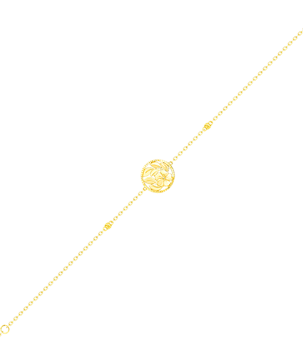 Paradise Light Weight Bracelet In 18k Yellow Gold