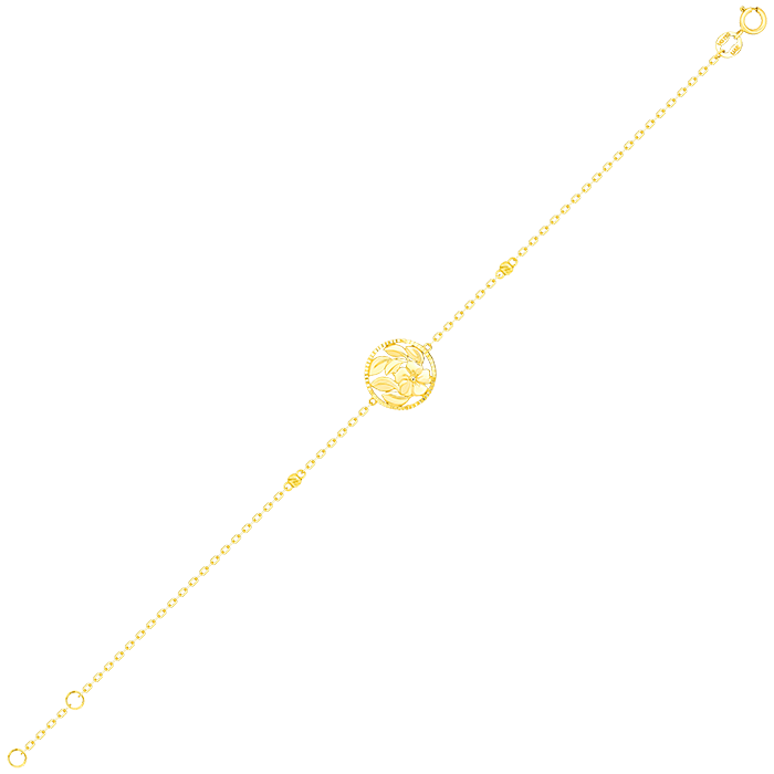 Paradise Light Weight Bracelet In 18k Yellow Gold