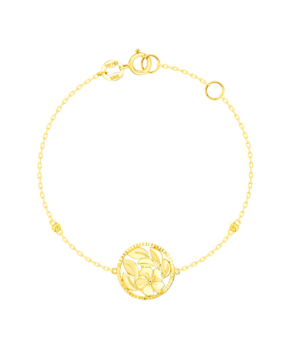Paradise Light Weight Bracelet In 18k Yellow Gold