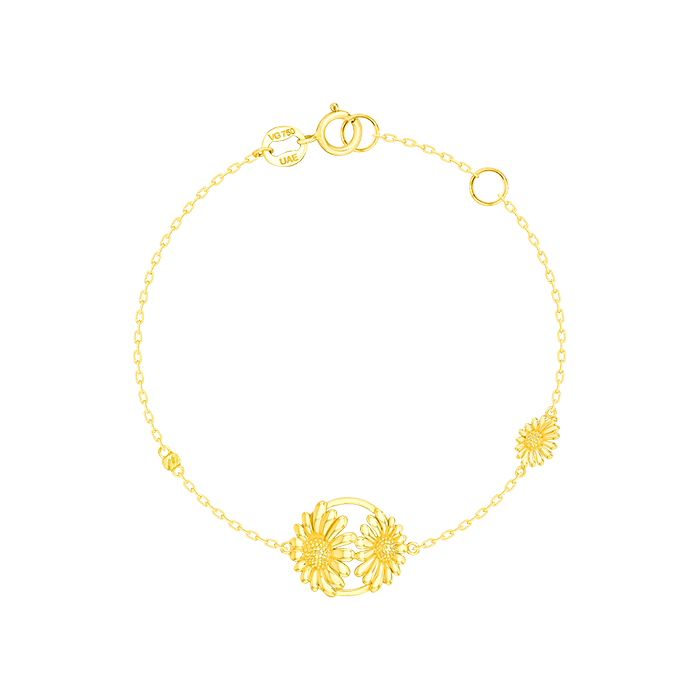 Paradise Light Weight Bracelet In 22k Yellow Gold