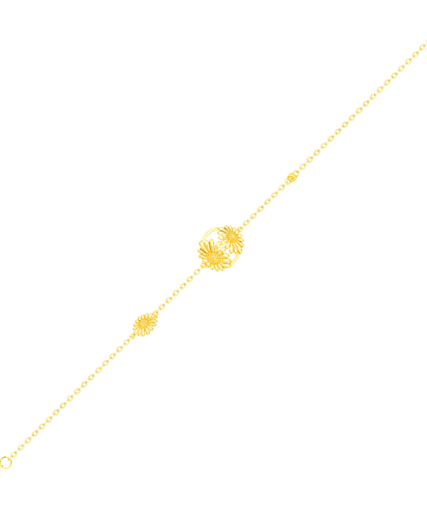 Paradise Light Weight Bracelet In 22k Yellow Gold