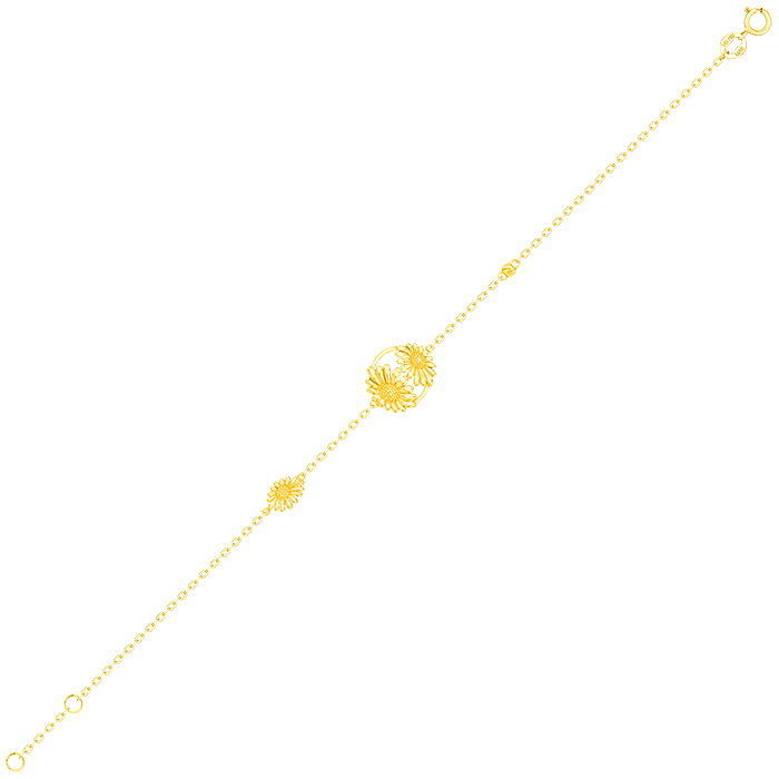 Paradise Light Weight Bracelet In 22k Yellow Gold