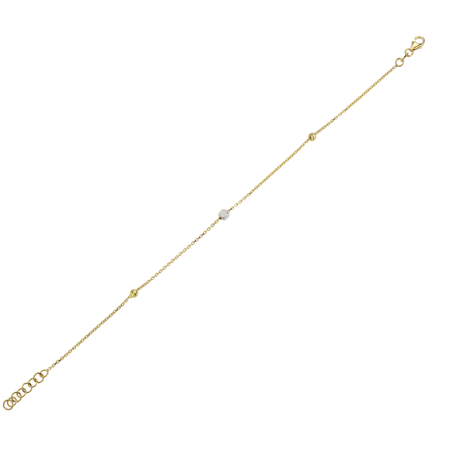 Cubes-4 Bracelet in 18K Yellow & White Gold