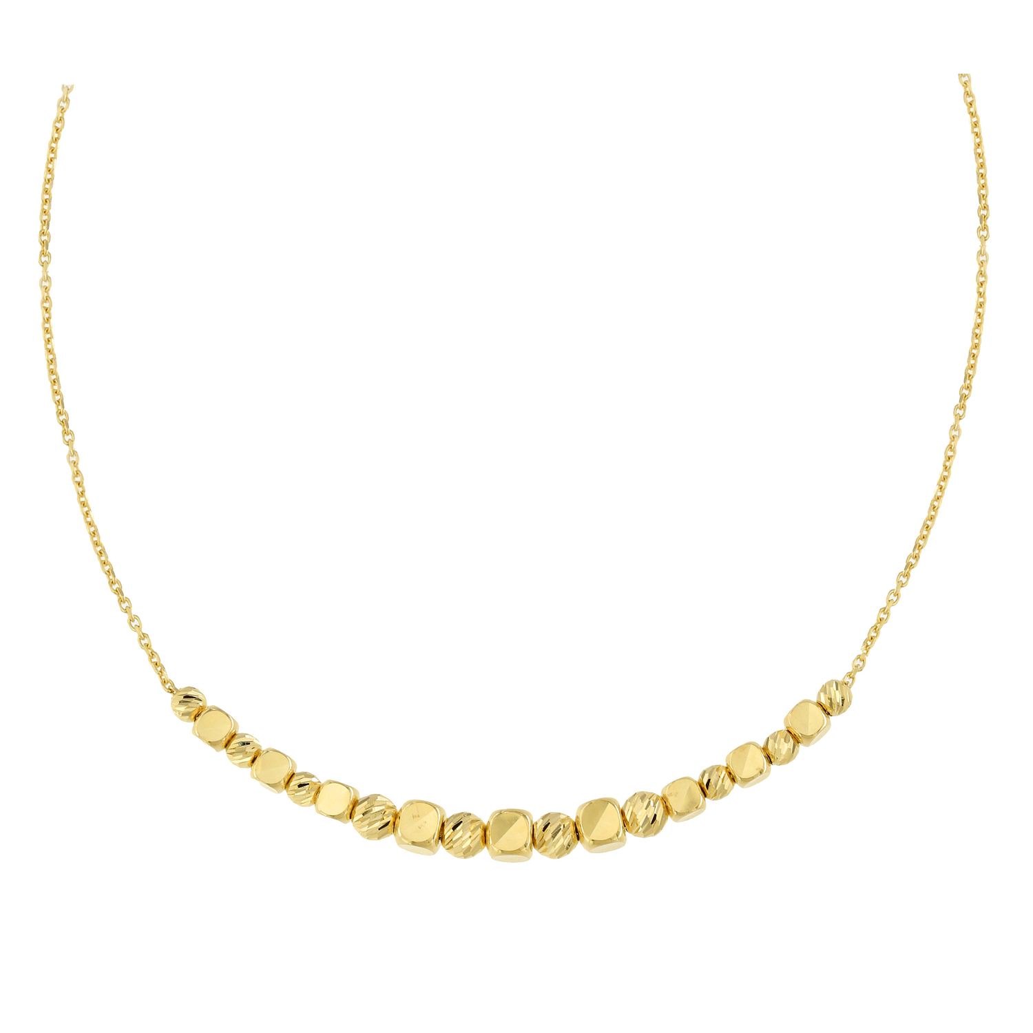 Prisma Cubes 18k Yellow Gold Necklace