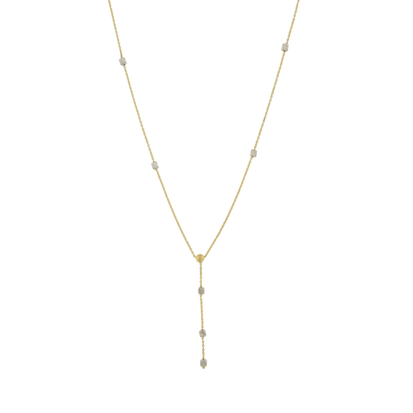 Prisma Cubes 18k Yellow & White Gold Necklace