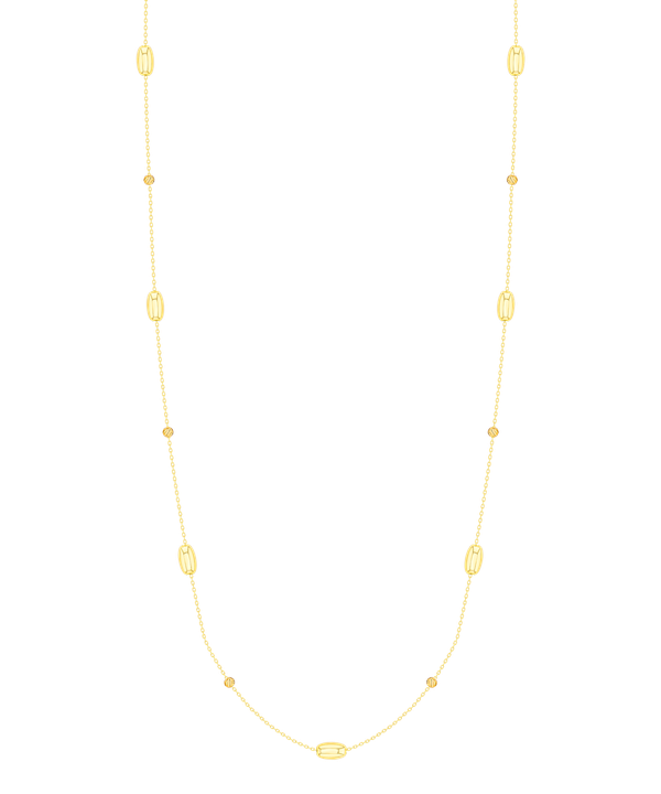 Prisma Oval Necklace In 18k Gold