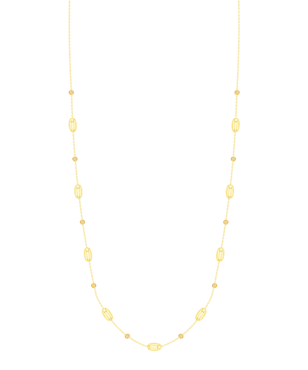 Prisma Oval Necklace In 18k Gold