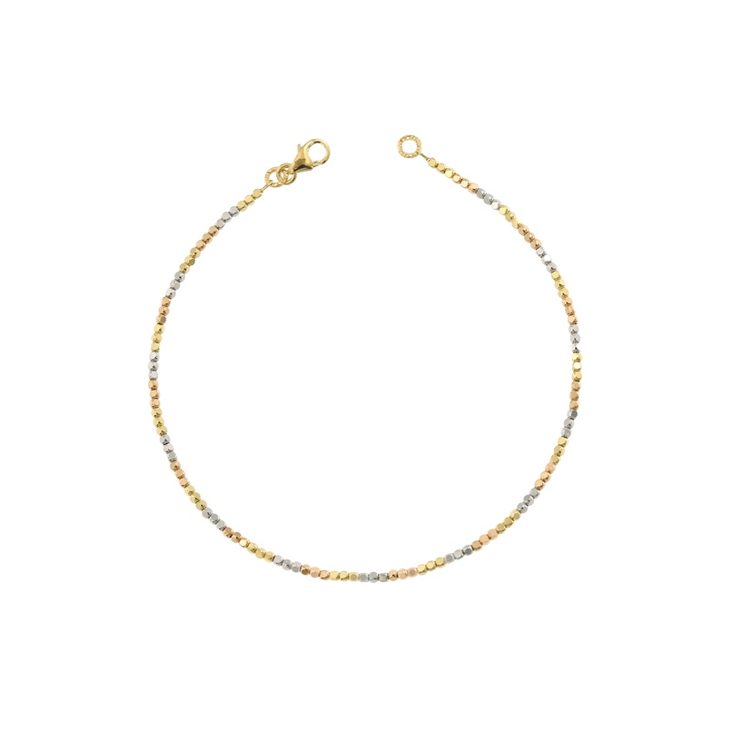 Prisma Sorriso Bead Chain Bracelet In 18k Tricolour Gold