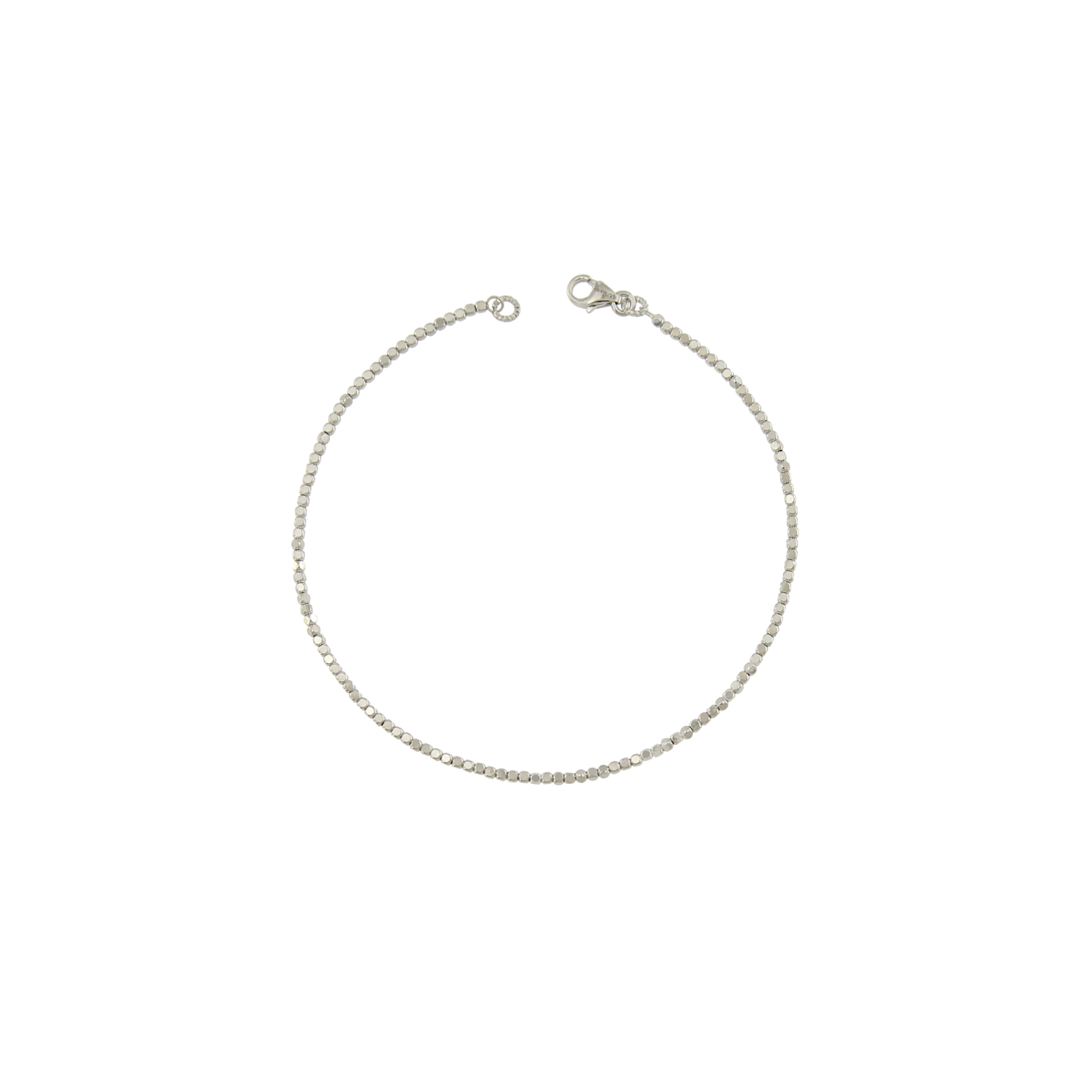 Prisma Sorriso Bead Chain Bracelet In 18k White Gold