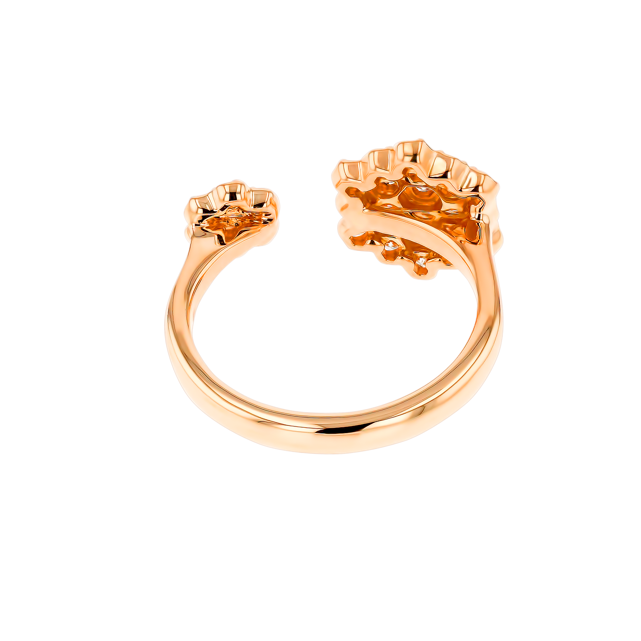 Pyramid Open Ring 18k Rose Gold