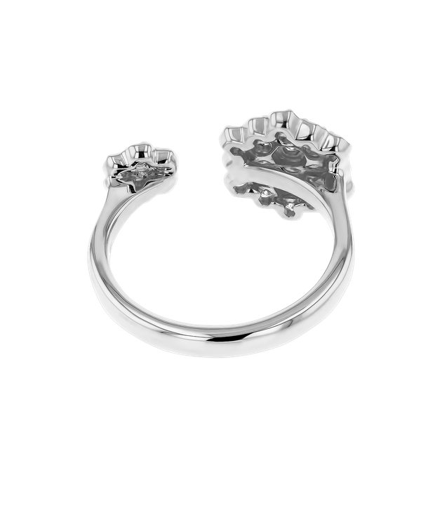Pyramid Open Ring 18k White Gold