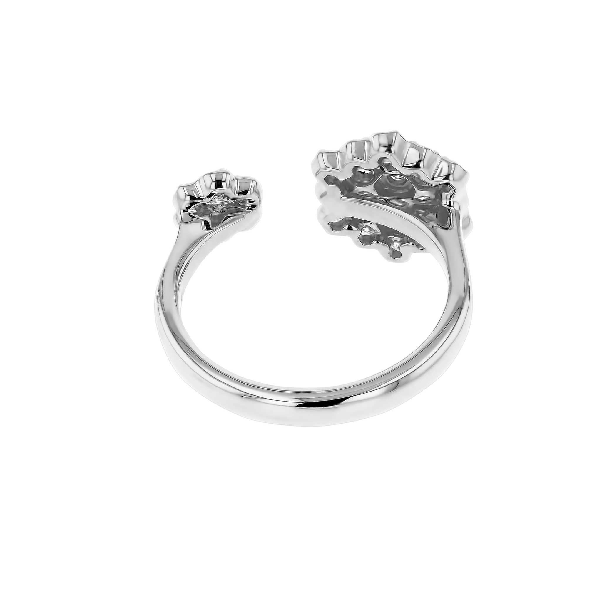 Pyramid Open Ring 18k White Gold