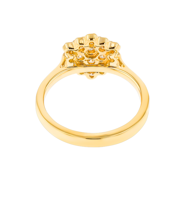 Pyramid Ring 18k Yellow Gold