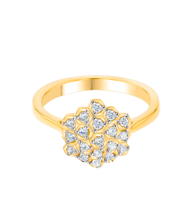Pyramid Ring 18k Yellow Gold