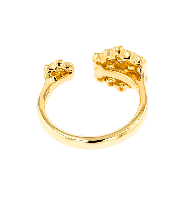 Pyramid Open Ring 18k Yellow Gold