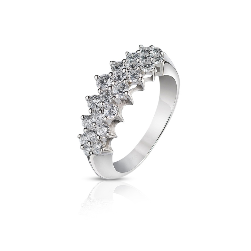 Pyramid 18k Yellow Gold Diamond Ring