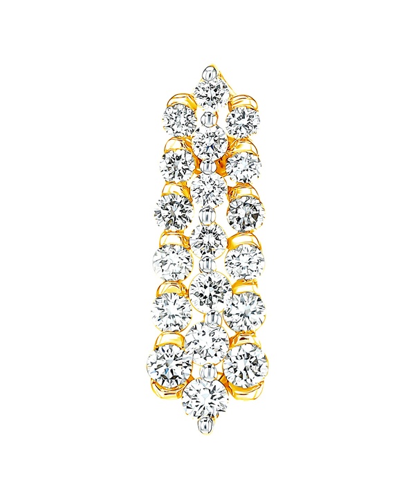 Pyramid Zenith 18k Yellow Gold Diamond Earrings