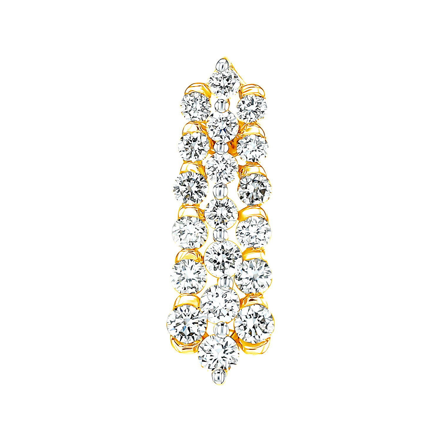 Pyramid Zenith 18K Yellow Gold Diamond Earrings