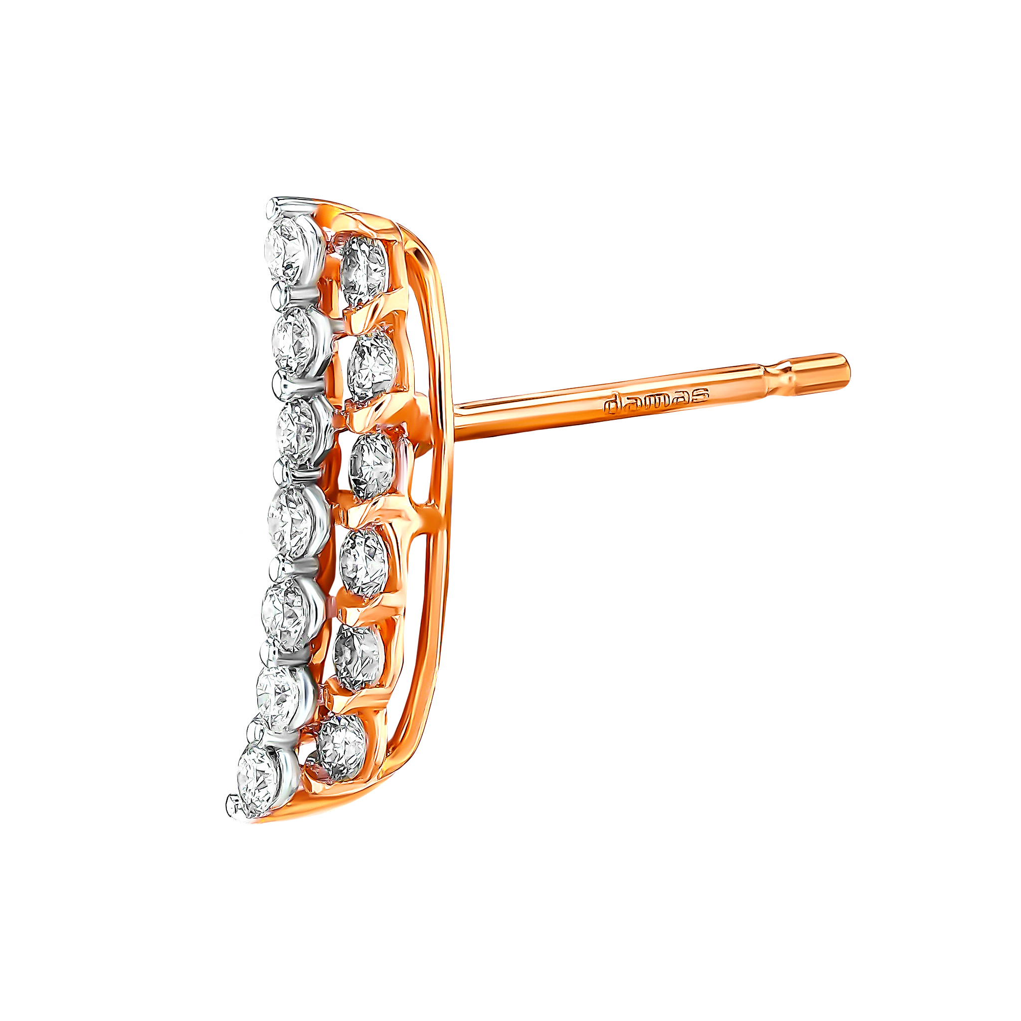 Pyramid Zenith 18k Rose Gold Earrings