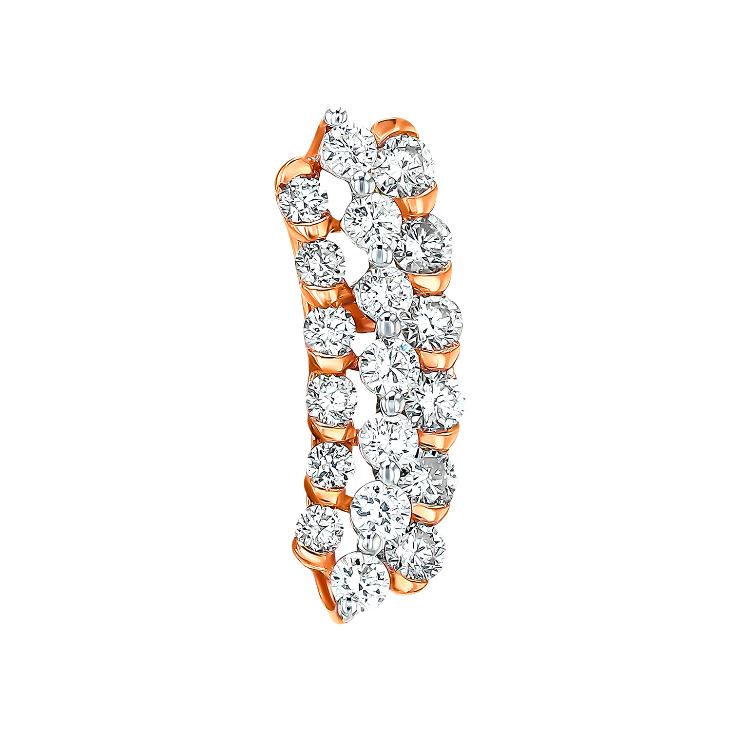 Pyramid Zenith 18k Rose Gold Earrings