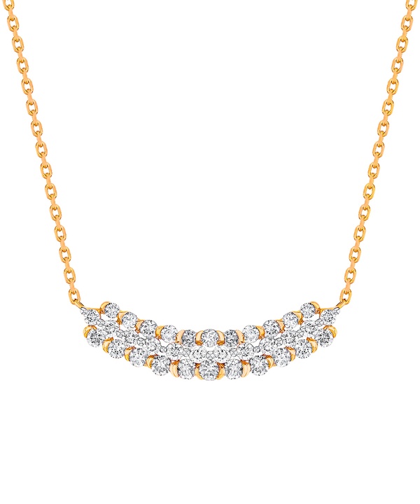 Pyramid Zenith 18k Rose Gold Necklace