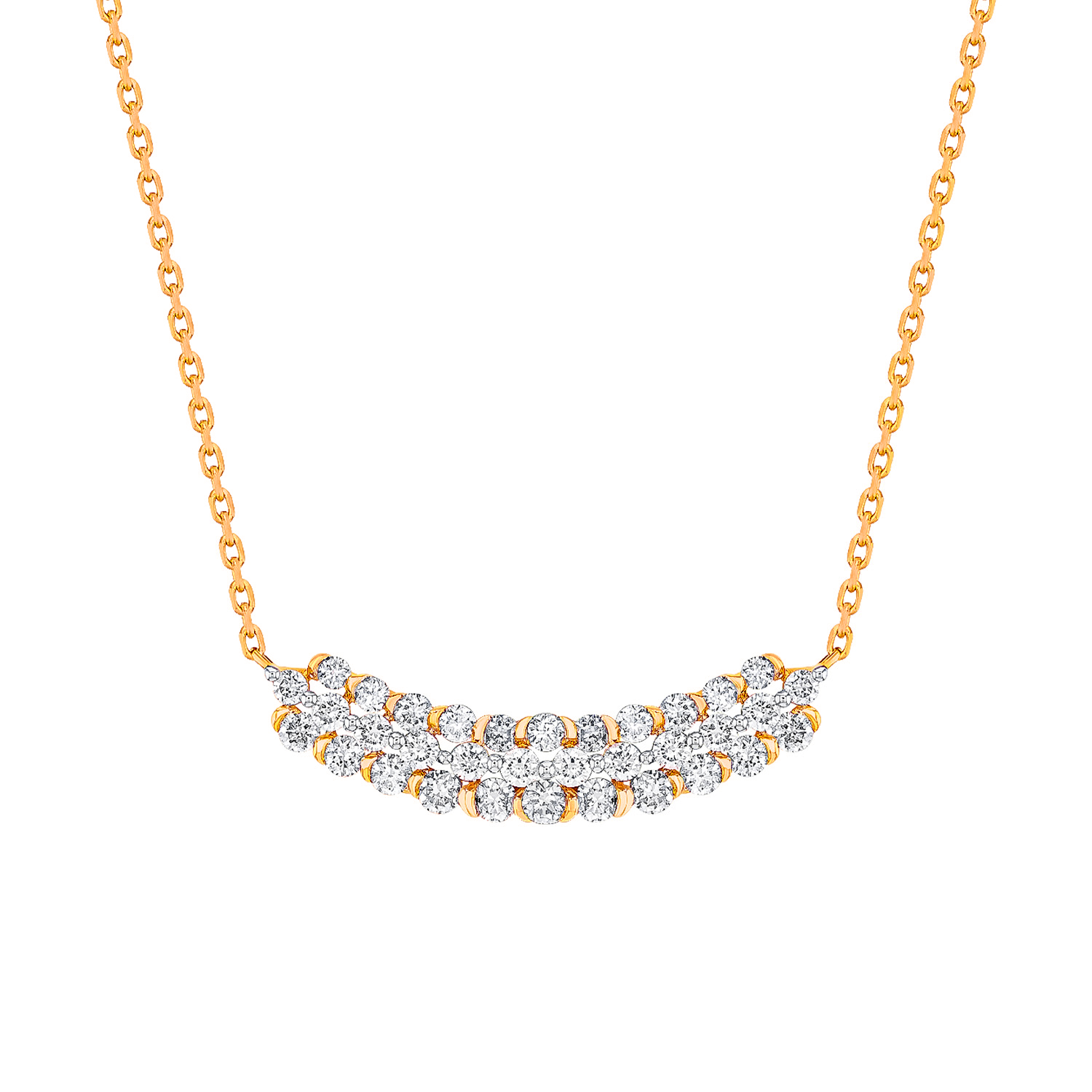 Pyramid Zenith 18k Rose Gold Necklace