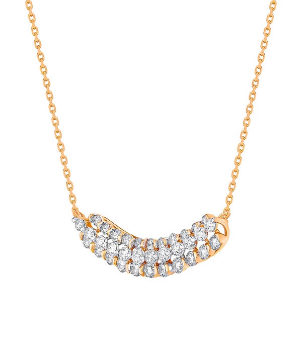 Pyramid Zenith 18k Rose Gold Necklace