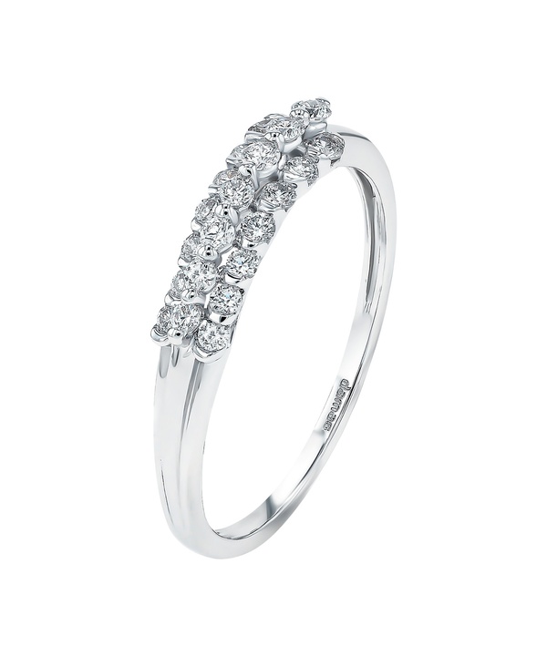 Pyramid Zenith 18k White Gold Diamond Ring