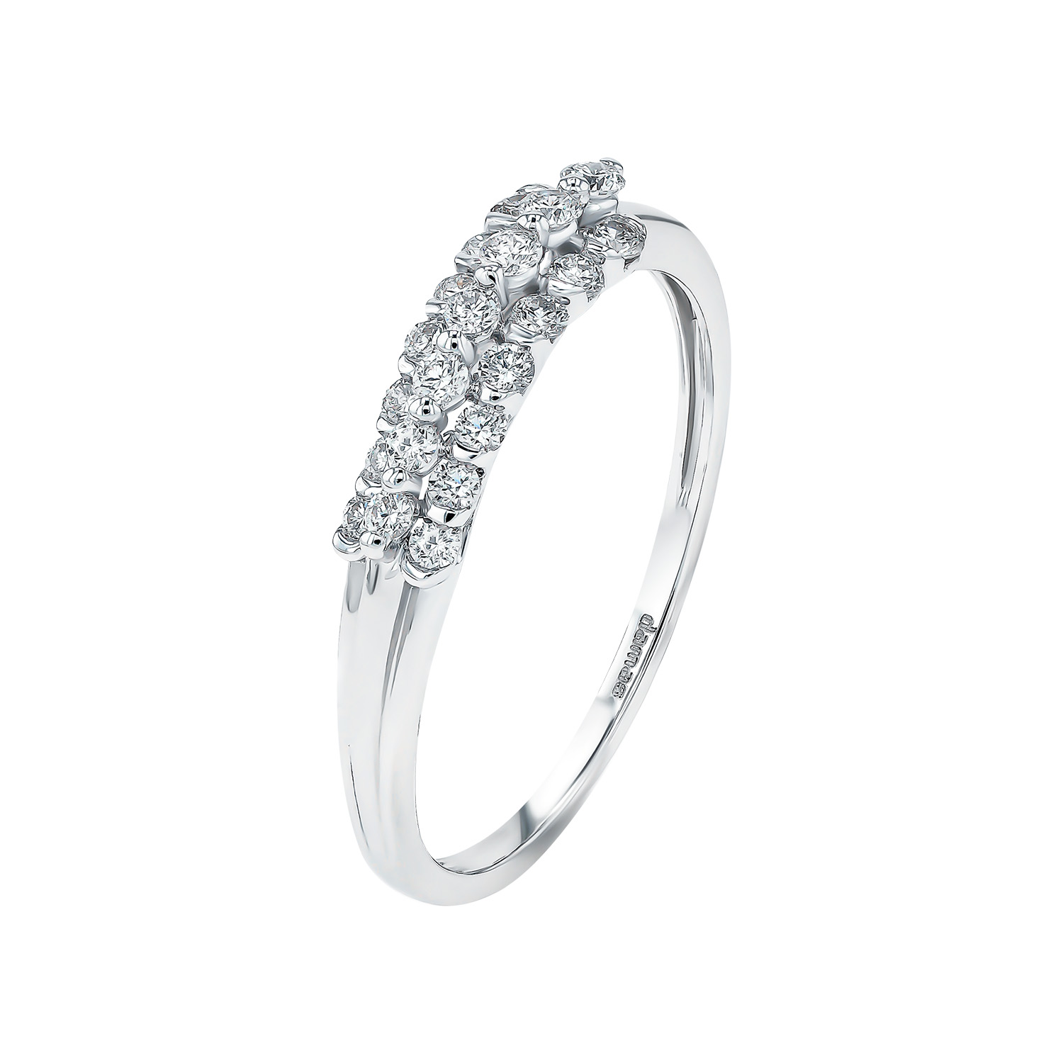 Pyramid Zenith 18k White Gold Diamond Ring