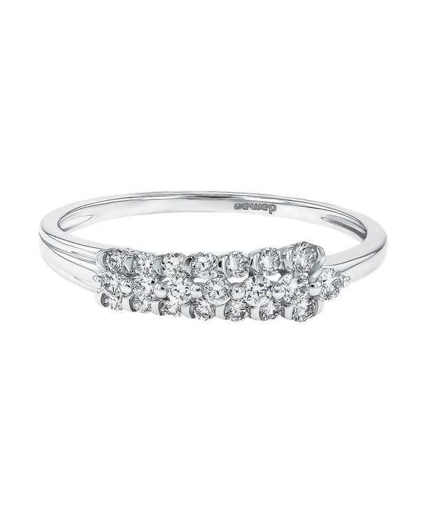 Pyramid Zenith 18k White Gold Diamond Ring