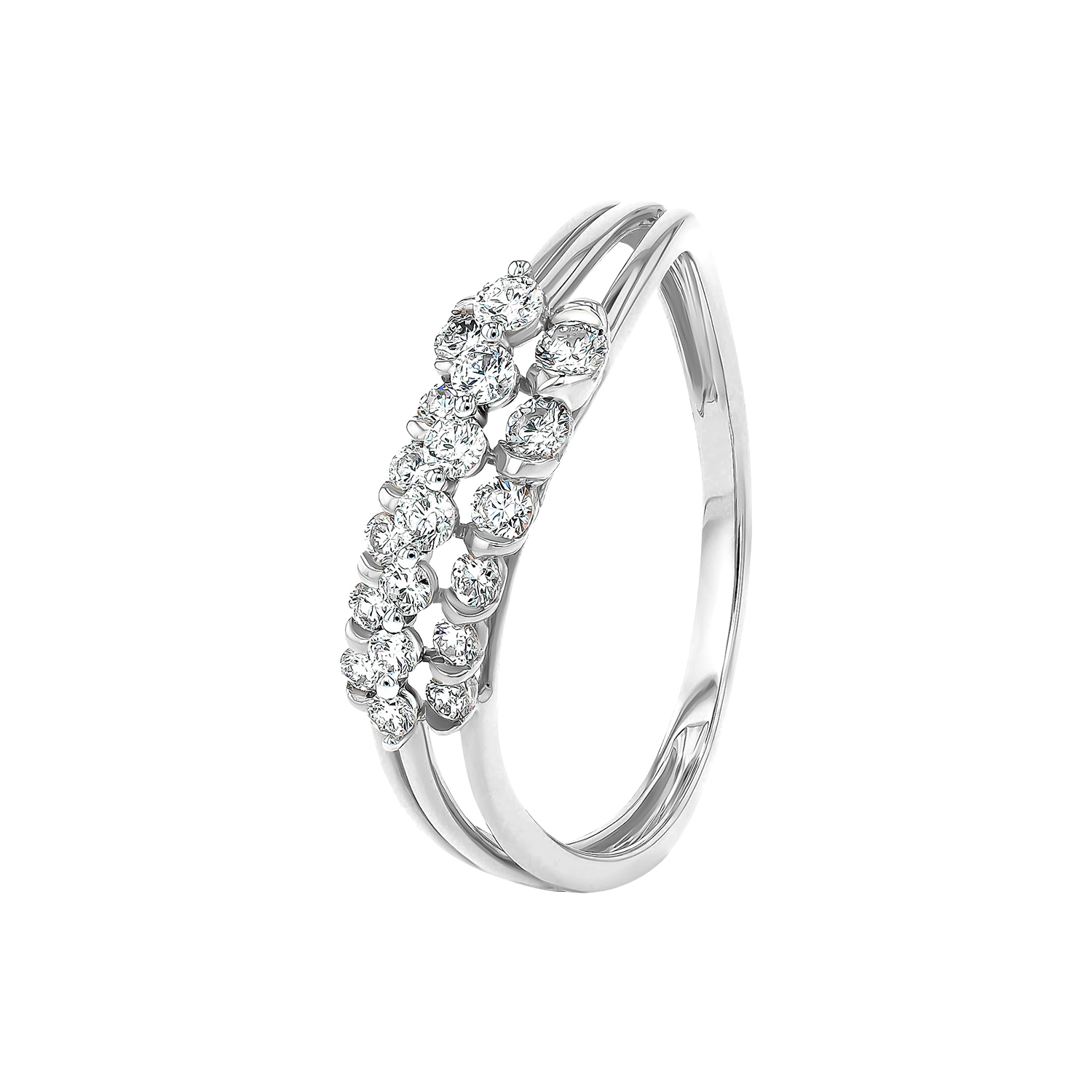 Pyramid Zenith 18k White Gold Ring