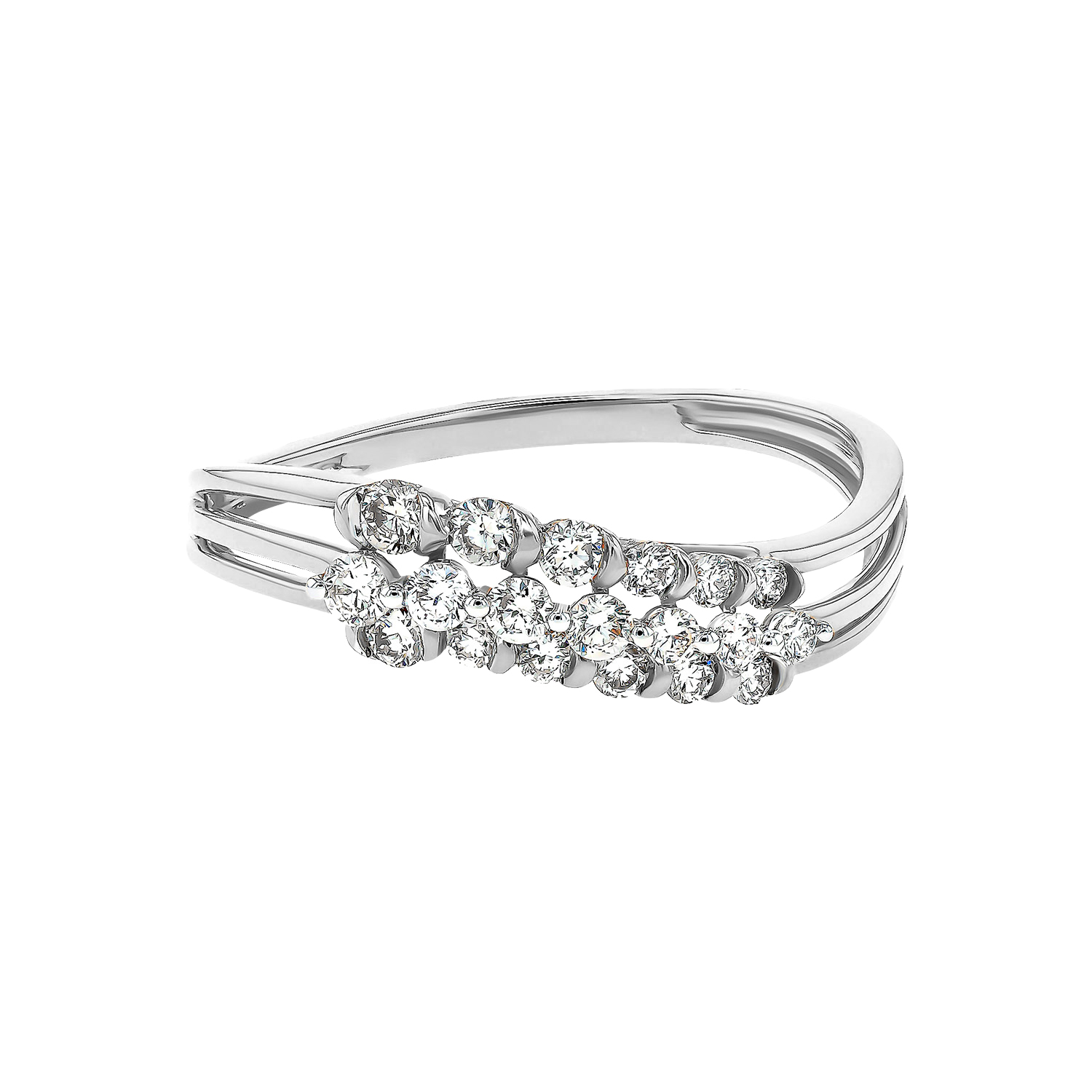 Pyramid Zenith 18k White Gold Ring