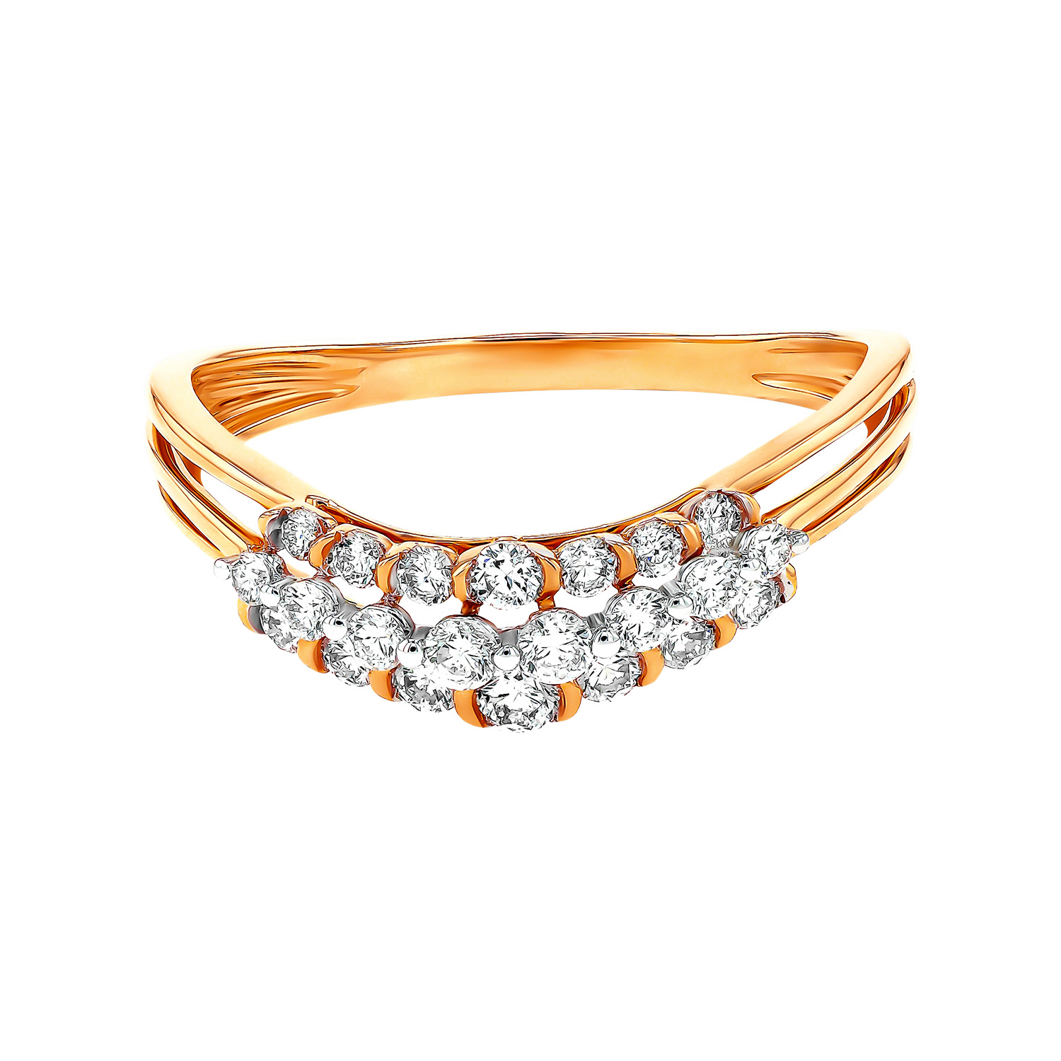 Pyramid Zenith 18k Rose Gold Ring