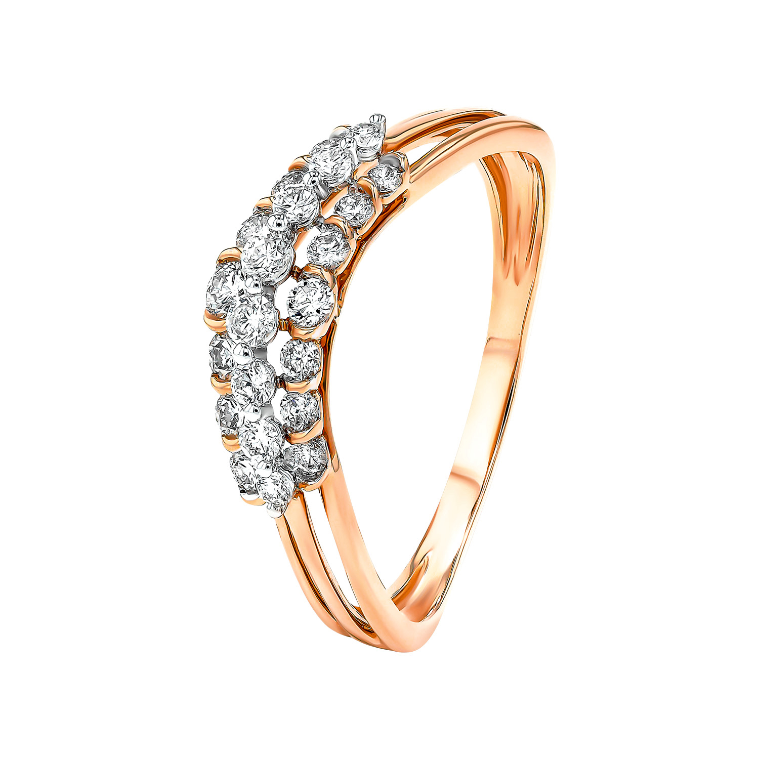 Pyramid Zenith 18k Rose Gold Ring