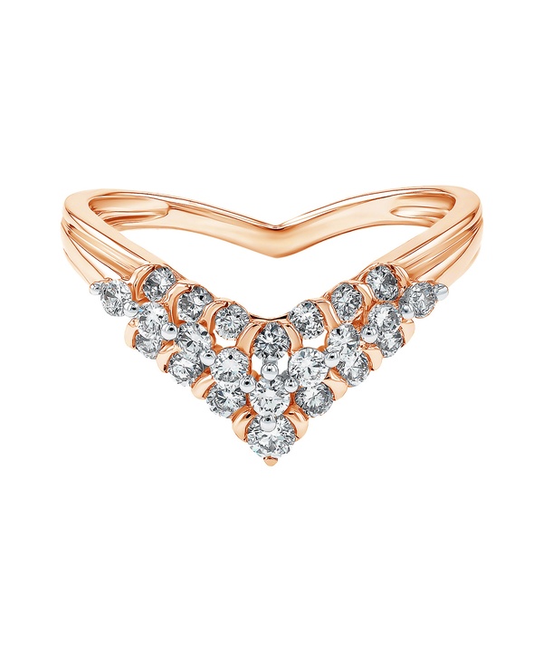 Pyramid Zenith 18k Rose Gold Ring