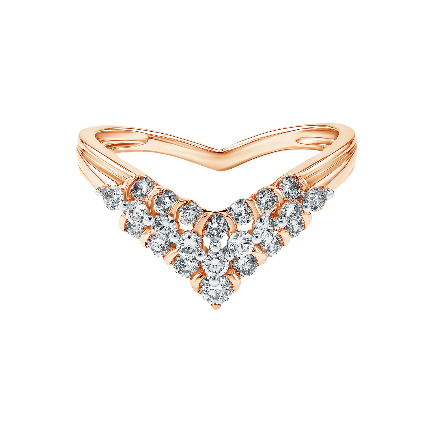 Pyramid Zenith 18k Rose Gold Ring