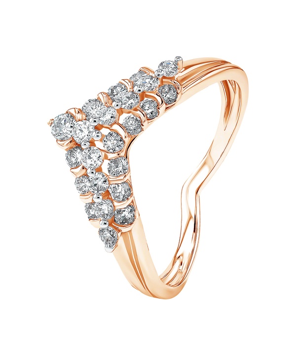 Pyramid Zenith 18k Rose Gold Ring