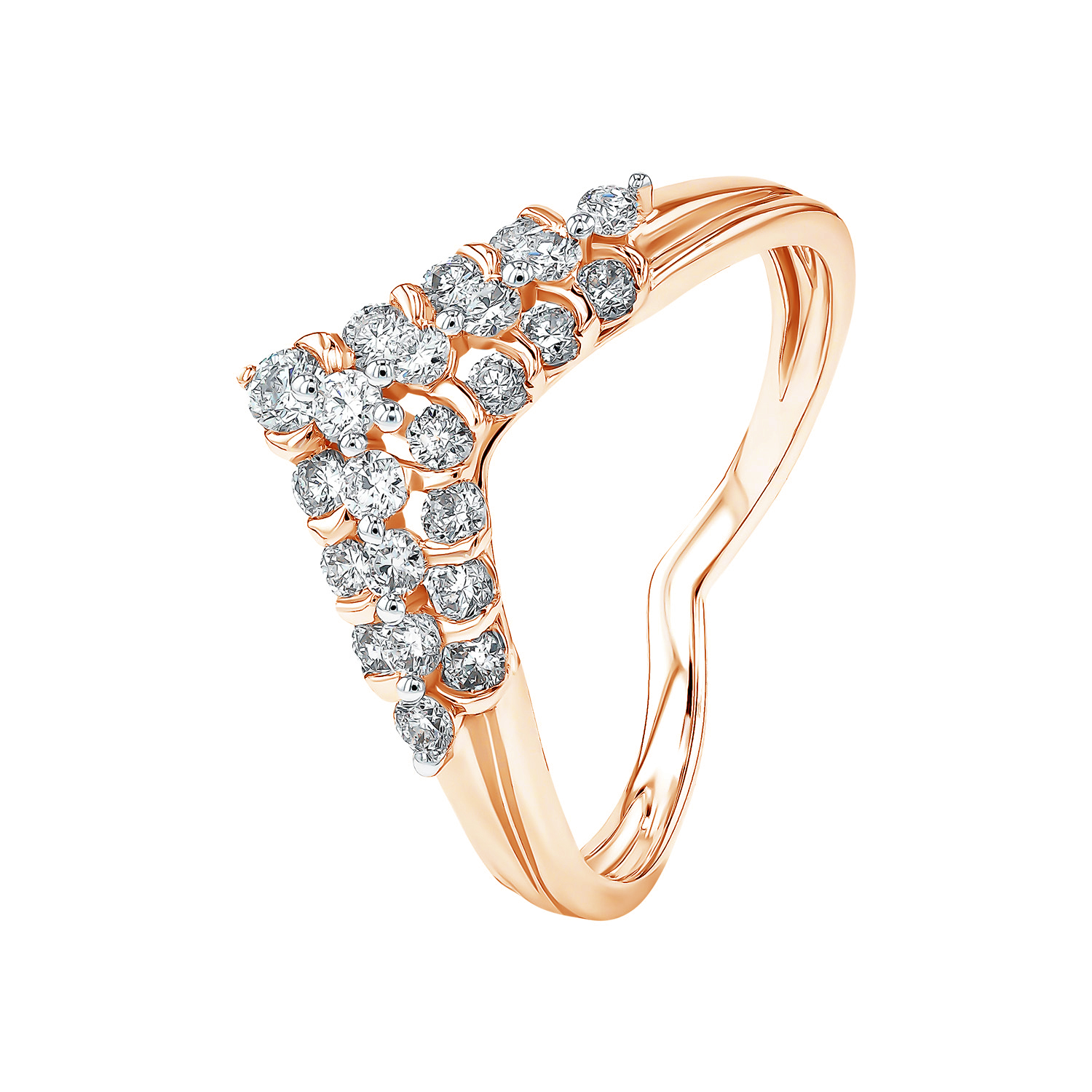 Pyramid Zenith 18k Rose Gold Ring