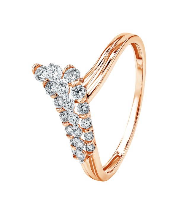 Pyramid Zenith 18k Rose Gold Ring