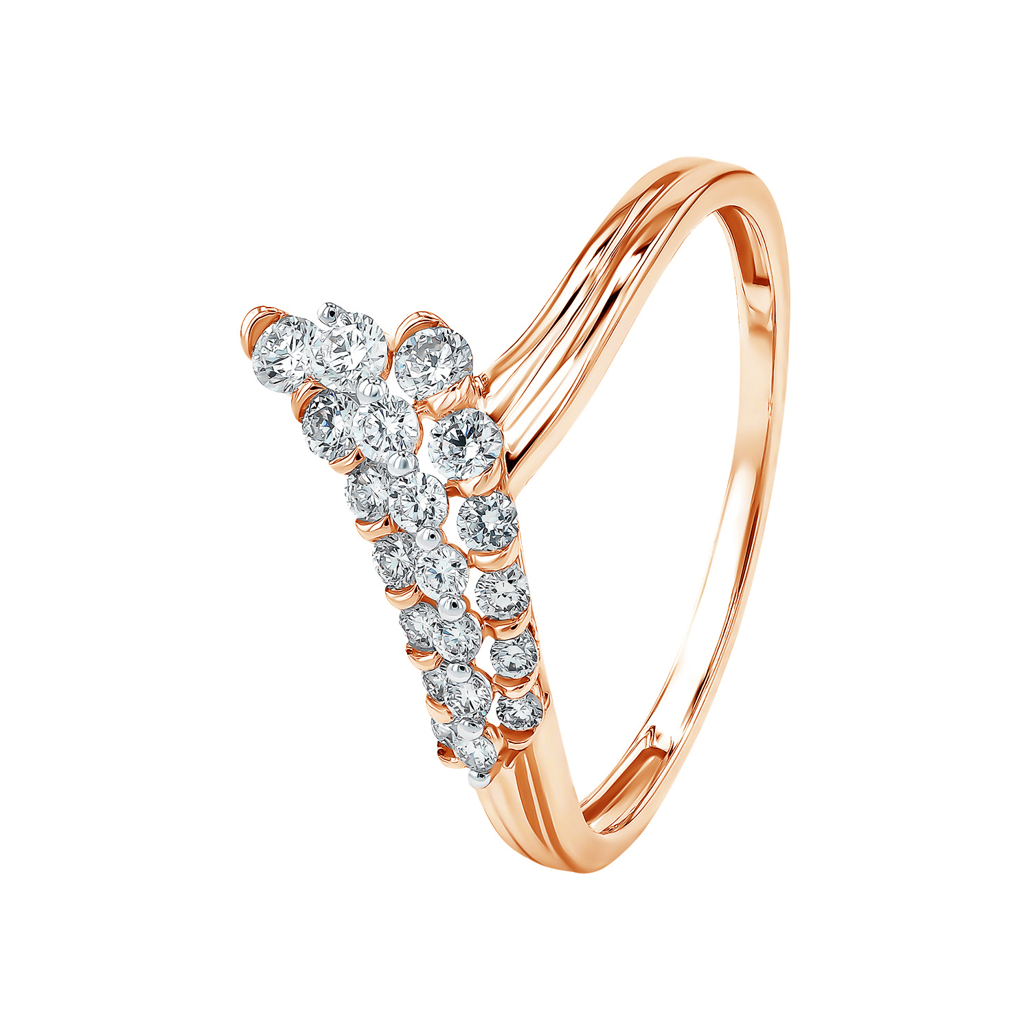 Pyramid Zenith 18k Rose Gold Ring