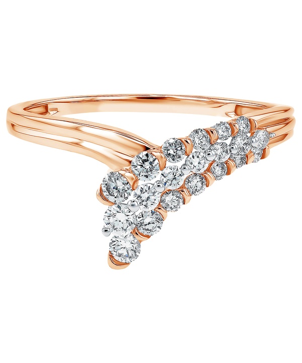Pyramid Zenith 18k Rose Gold Ring