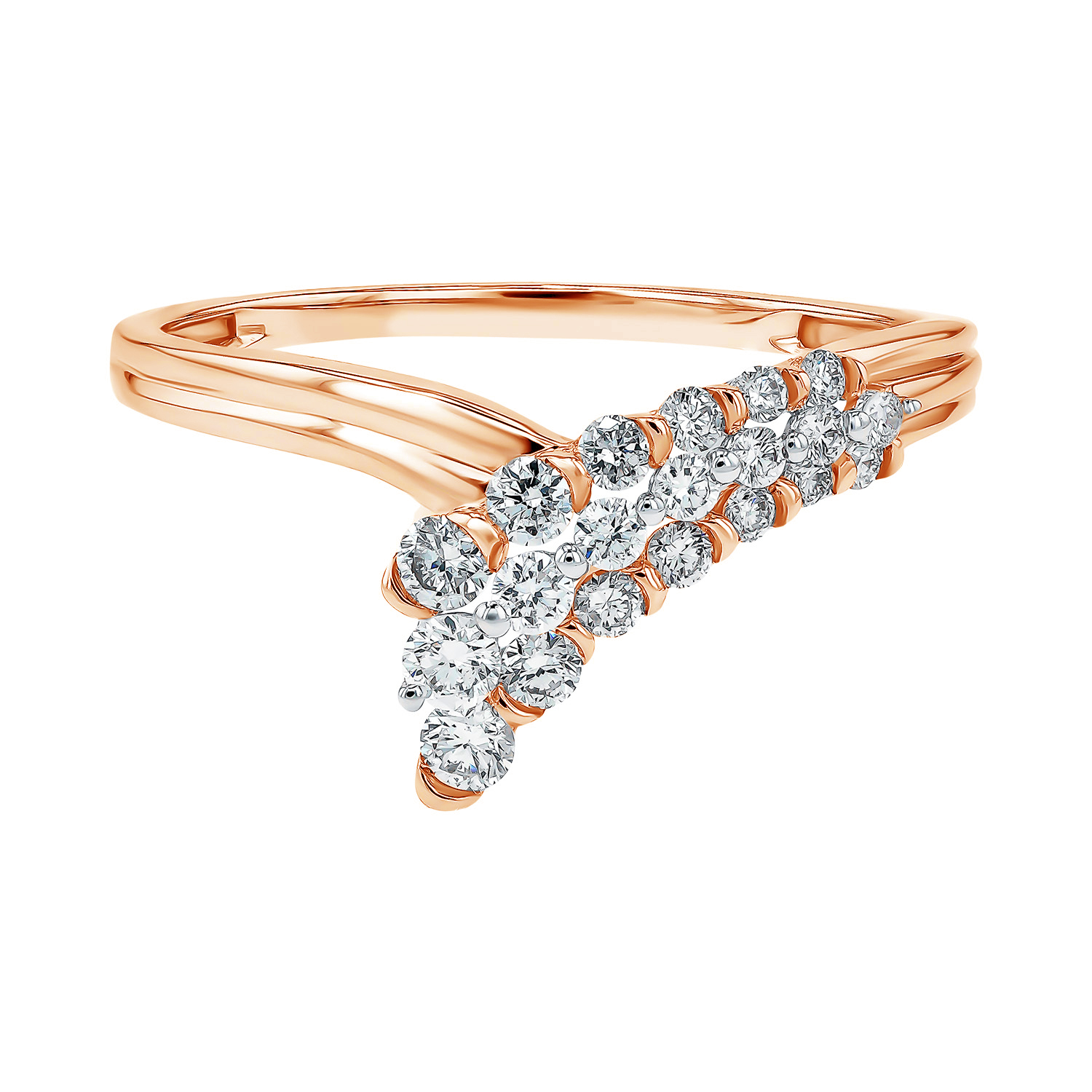 Pyramid Zenith 18k Rose Gold Ring