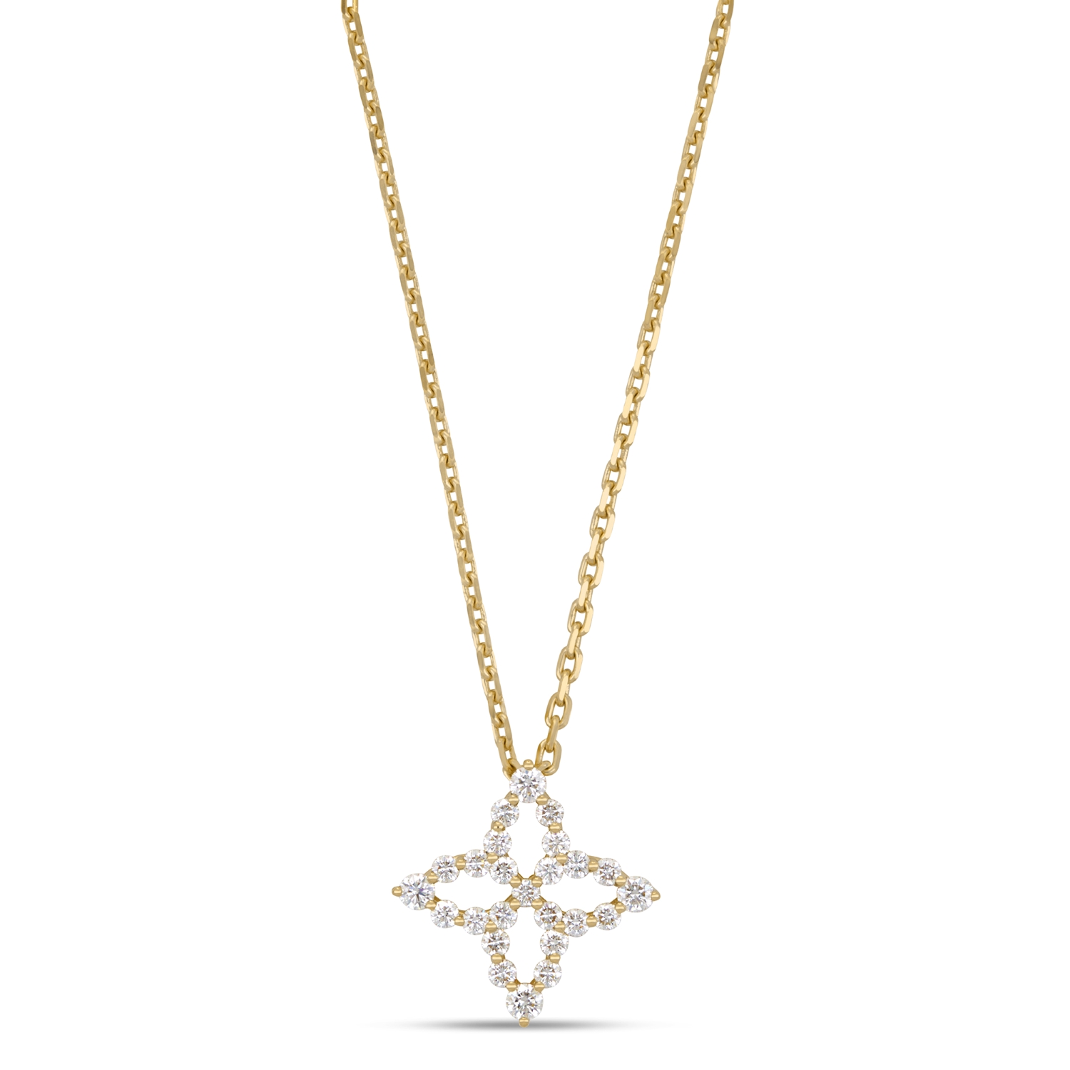Diamond Princess Pendant In 18kt Yellow Gold With Diamonds