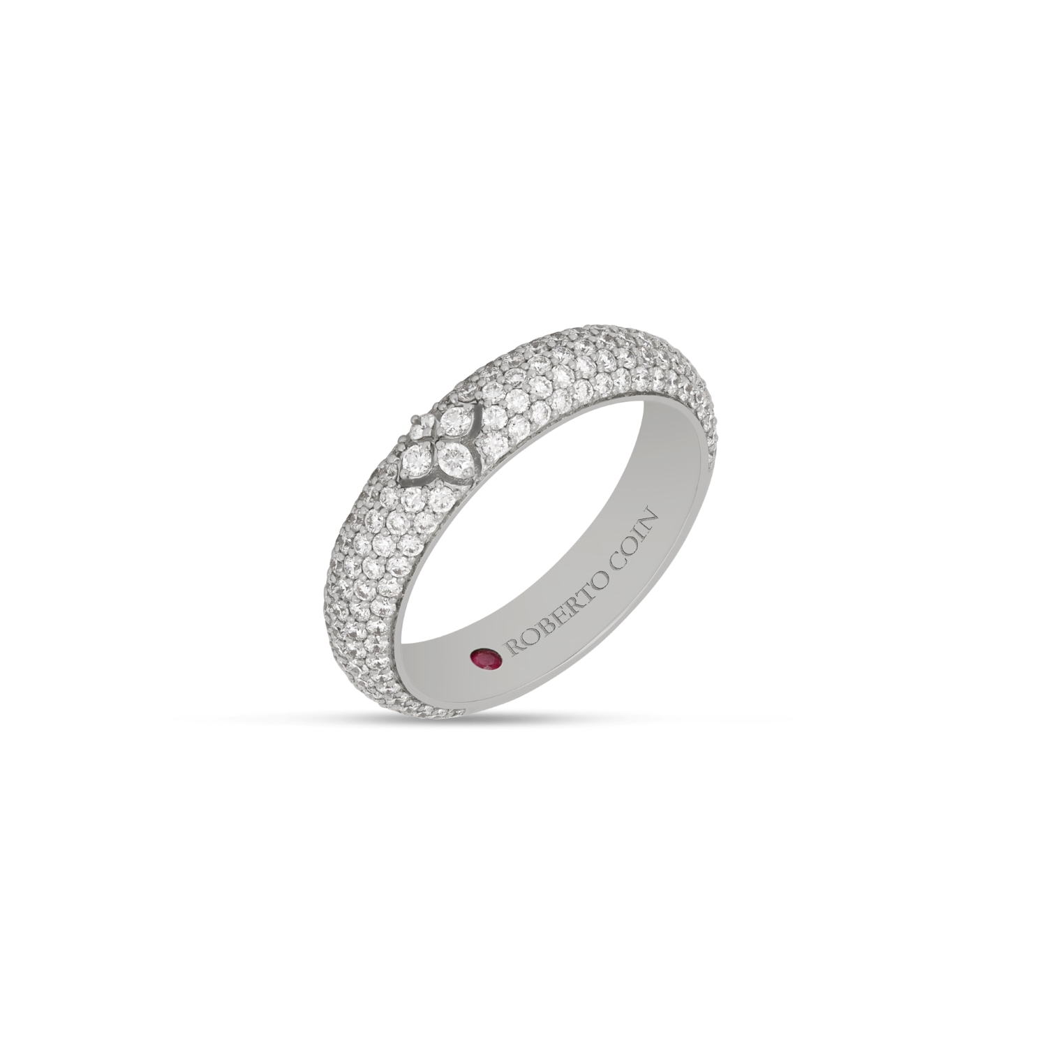 Love In Verona Ring In 18kt White Gold With Diamonds