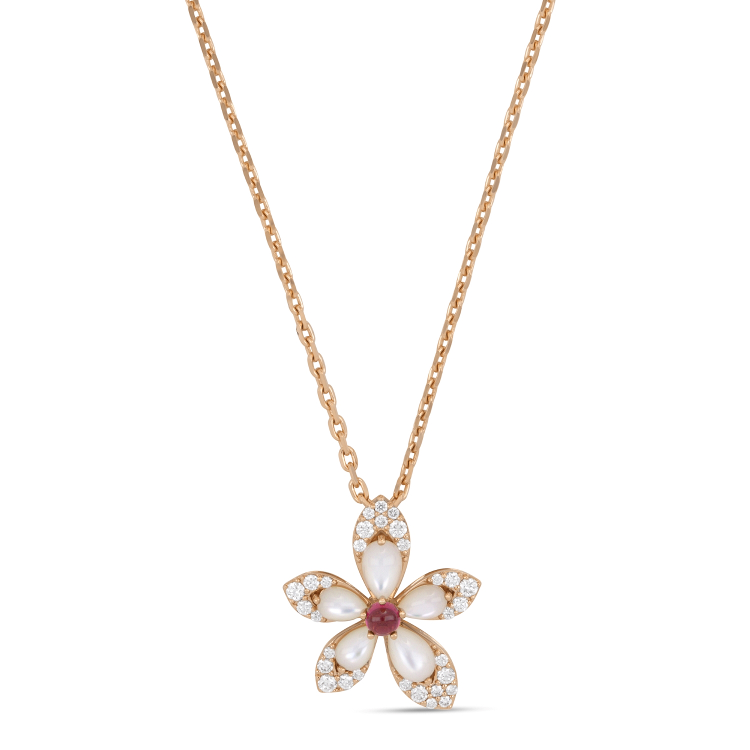 Tiarã¨ Necklace In 18kt Rose Gold With Diamonds