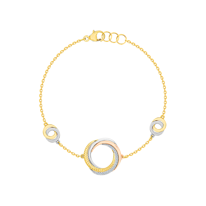 Trio Diamond Bracelet in 18K  Gold